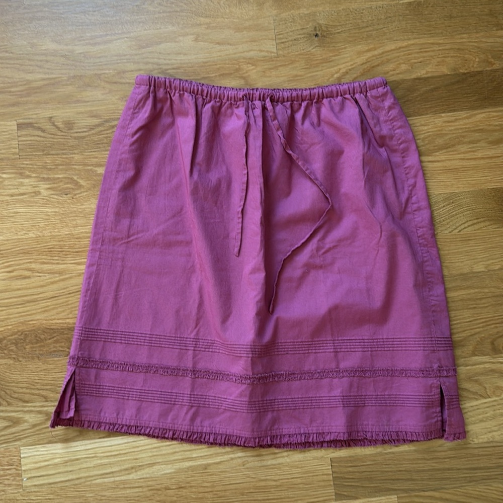 NWT J Jill Pink Cotton Skirt Medium